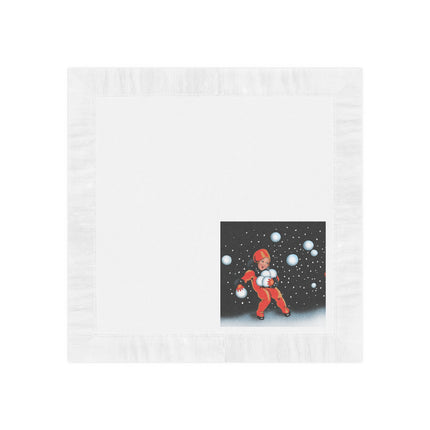 Festive Snowball White Coined Napkins