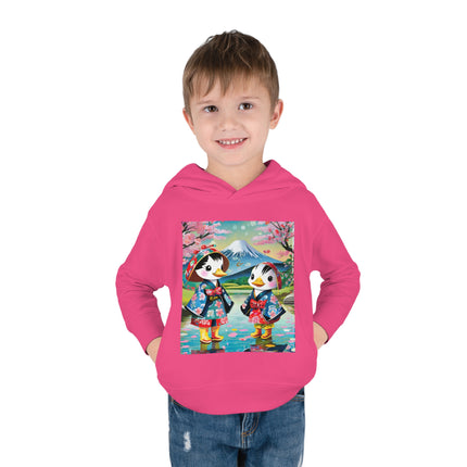 Rainy Day Ducks Toddler Pullover Fleece Hoodie