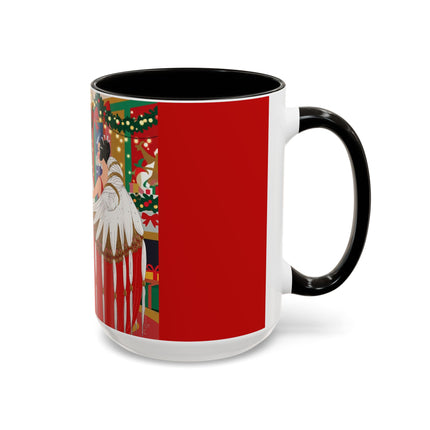 🎄💃 The Christmas Mirror Duet Colorful Mug – Art Deco Holiday Elegance