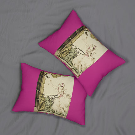 Sur talons rouges (On Red Heels) pl 02 by Gerda Wegener Spun Polyester Lumbar Pillow