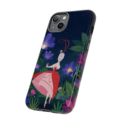 🌺✨ The Lady Of The Starlit Enchanted Garden Phone Case – Art Deco Floral Fantasy