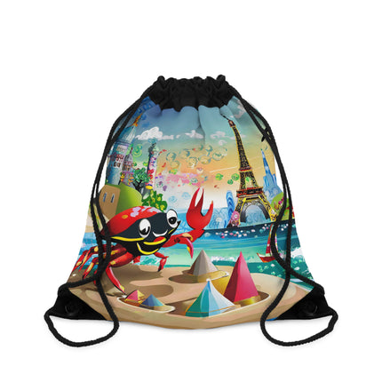 Crab Architect Drawstring Bag
