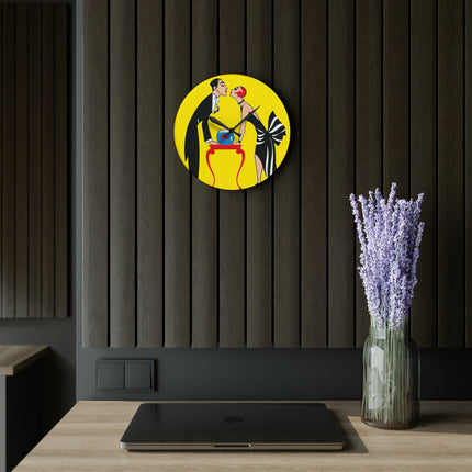 A Moment of Elegance Acrylic Wall Clock, Round and Square