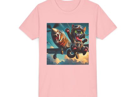 Parachuting Cat Commando Youth Short Sleeve Tee
