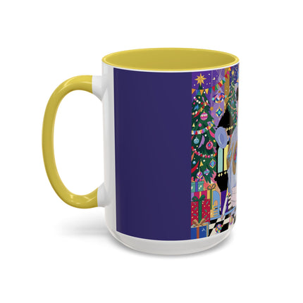 🎄✨ The Lady Of The Christmas Ornament Colorful Mug – Art Deco Holiday Fantasy