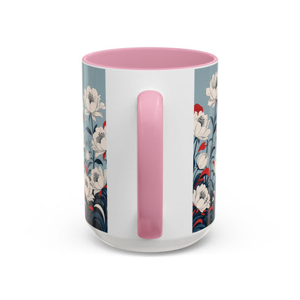 ❤️🌺 The Scarlet Parasol Spectacle Colorful Mug – Art Deco Fashion Elegance
