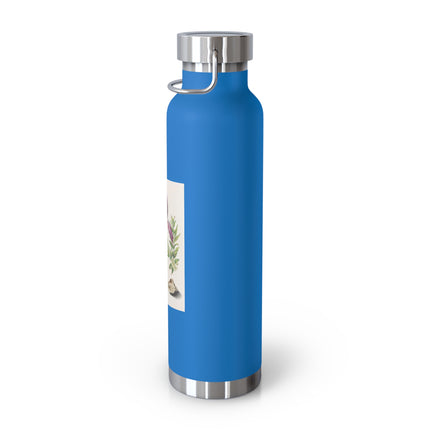 Tulip, Branches of Myrtle, and Shells by Maria Sibylla Merian Copper Vacuum Insulated Bottle, 22oz
