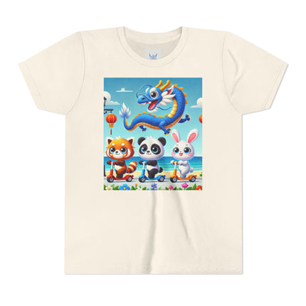 Seaside Scooter Friends Youth Short Sleeve Tee