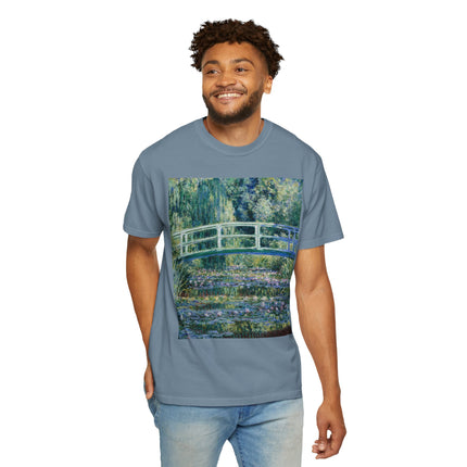 Water Lilies and Japanese Bridge by Claude Monet Unisex Garment-Dyed T-shirt