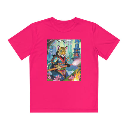 Cyberpunk Leopard Youth Competitor Tee