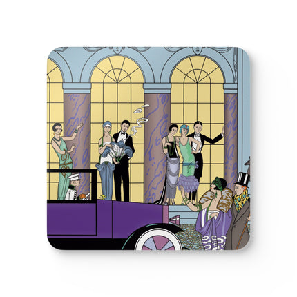 Au Revoir by George Barbier Corkwood Coaster Set