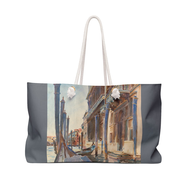 Gondola Moorings on the Grand Canal by John Singer Sargent Weekender Bag