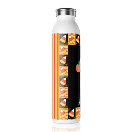 Candy Corn Skeleton Slim Water Bottle