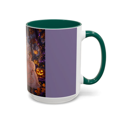 🎃🌙 The Midnight Court Of Pumpkin Grove Colorful Mug – Elegant Halloween Masquerade