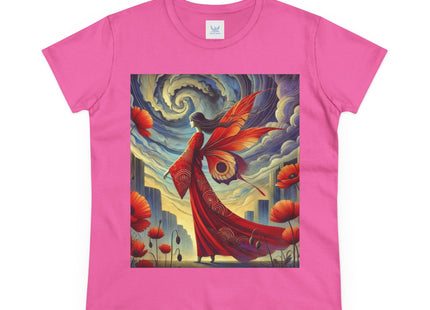 The Poppy Fairy in the Wind Cotton Tee