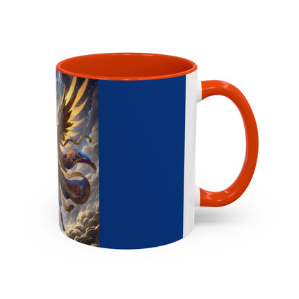Valkyrie Descending Through Storm Colorful Mugs (11oz, 15oz)