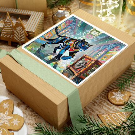 Cyber Panther's Hunt Kiss-Cut Stickers (4 Sizes)