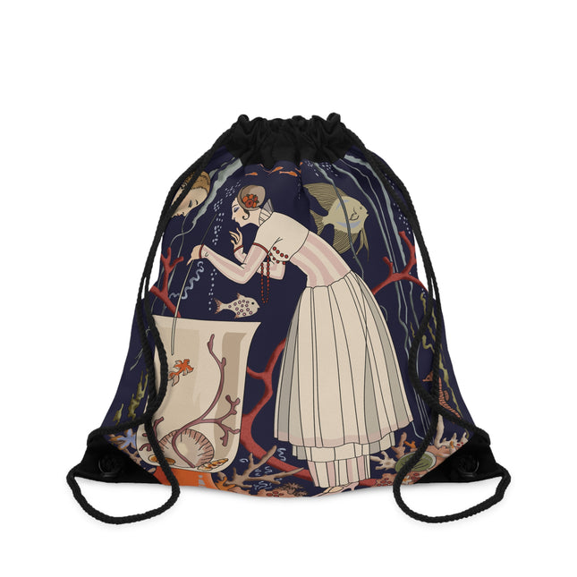 The Dazzling Little Fish by George Barbier Drawstring Bag
