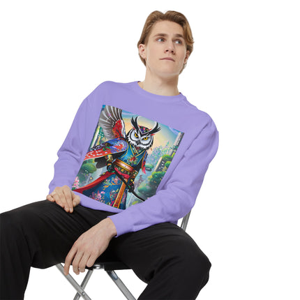 Cyberpunk Samurai Owl Sweatshirt