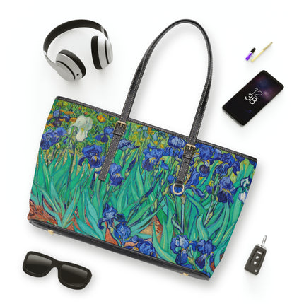Irises by Vincent Van Gogh PU Leather Shoulder Bag