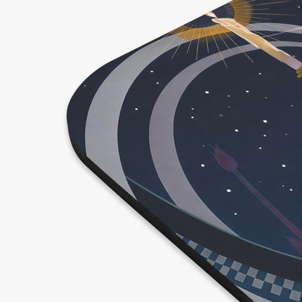 🌙🪷 The Lady Of The Midnight Marionette Mouse Pad – Art Deco Floral Fantasy