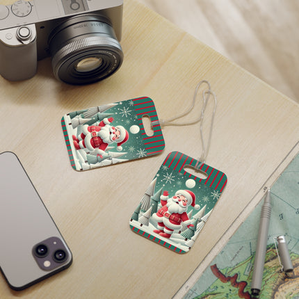 Santa's Joyful Night Luggage Tag