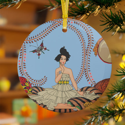 Minuit … ou l’appartement à la mode by George Barbier Glass Ornament