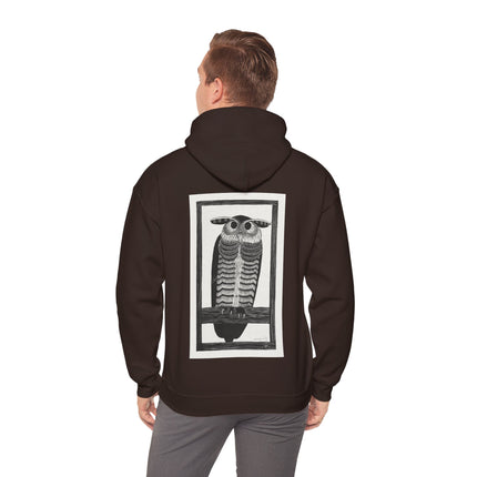 Horned Owl by Samuel Jessurun de Mesquita Heavy Blend™ Hooded Sweatshirt