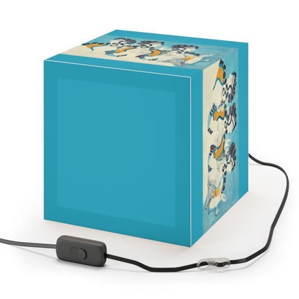 Reproduction of Ladies in Blue by Emile Gilliéron Light Cube Lamp