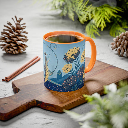 🌼🦋 The Enchanted Butterfly Garden Promenade Colorful Mug – Art Deco Floral Whimsy