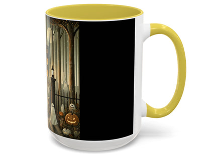 Ghostly Welcome – A Halloween Night Colorful Mugs (11oz, 15oz)