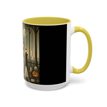 Ghostly Welcome – A Halloween Night Colorful Mugs (11oz, 15oz)