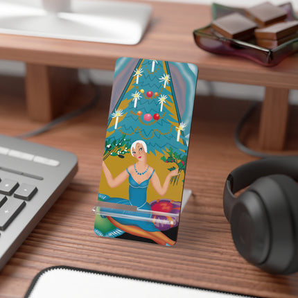 Art Deco Christmas Elegance Mobile Display Stand for Smartphones