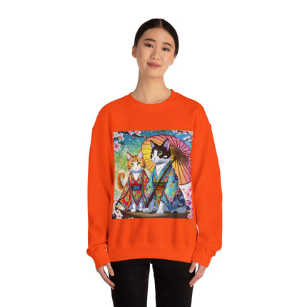 Kimono Kitties Unisex Heavy Blend™ Crewneck Sweatshirt