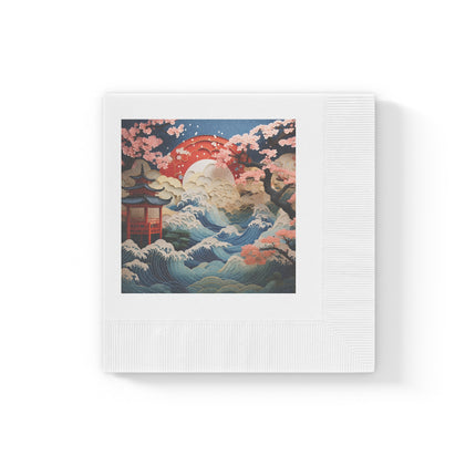 Twilight Serenity White Coined Napkins