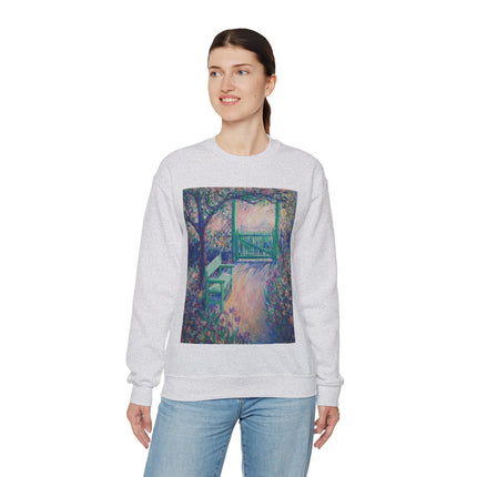 The Artist’s Garden (The Green Chair) by Theodore Earl Butler Heavy Blend™ Crewneck Sweatshirt