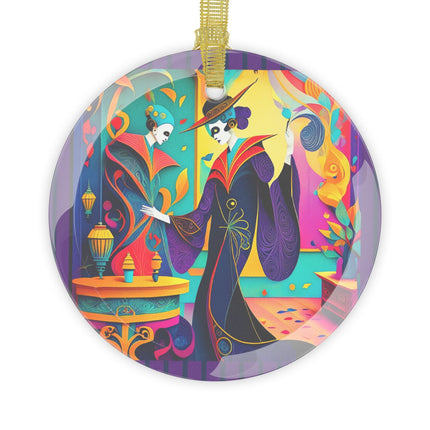 Phantoms of Elegance Glass Ornament