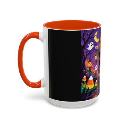 🎃🏮 The Pumpkin Gentleman's Moonlit Stroll Colorful Mug – Whimsical Halloween Charm