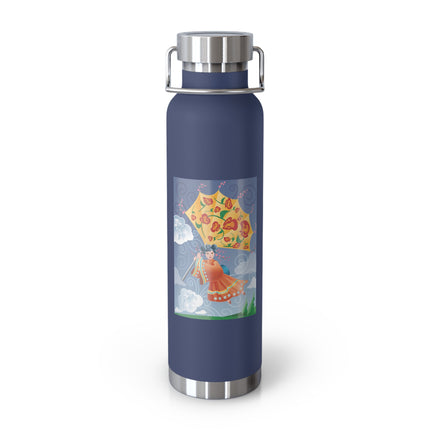 Flight of Blossoms Copper Vacuum Insulated Bottle, 22oz