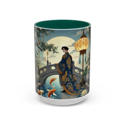Moonlit Bridge Gentleman Colorful Mug – Imperial Serenity & Moonlit Harmony