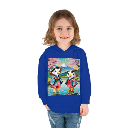 Rainy Day Ducks Toddler Pullover Fleece Hoodie