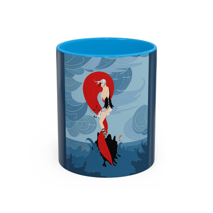 Siren of the Waves Colorful Mugs – Dramatic Sea Power & Bold Elegance