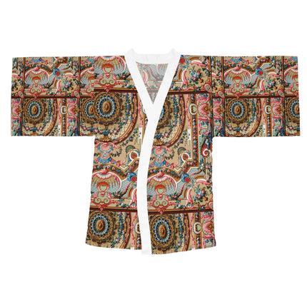 L'Ornement Polychrome by Albert Racine Long Sleeve Kimono Robe (AOP)