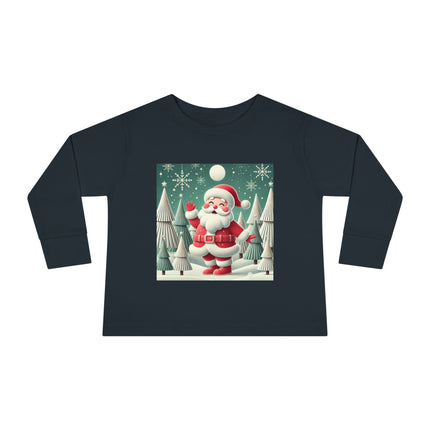 Santa's Joyful Night Toddler Long Sleeve Tee