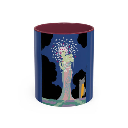 Butterfly Enchantress Colorful Mugs – Ethereal Art Deco Magic & Transformation