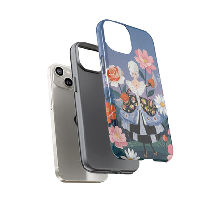 🌸🎀 The Grand Floral Promenade Phone Case – Art Deco Fashion Fantasy