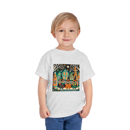 Night of the Trick-or-Treating Owlets Toddler Short Sleeve Tee