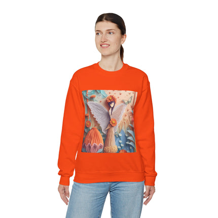 Zinnia Fairy Unisex Heavy Blend™ Crewneck Sweatshirt
