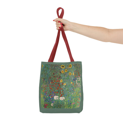 Farm Garden with Sunflowers by Gustav Klimt Tote Bag (AOP)
