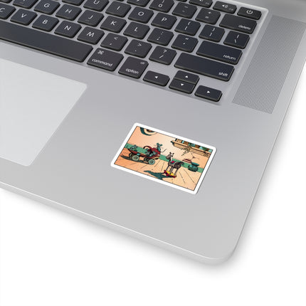 Mischievous Mice on Wheels Kiss-Cut Stickers (4 Sizes)